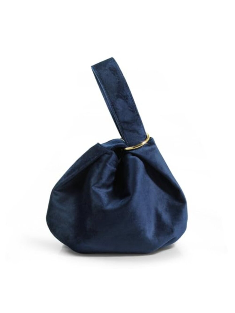 Velvet Bucket Clutch Top Handle Wristlet Small Tote Purse